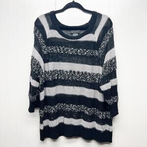 INC International Concepts Womens Sweater Size 3X Sequin Party Event Evening